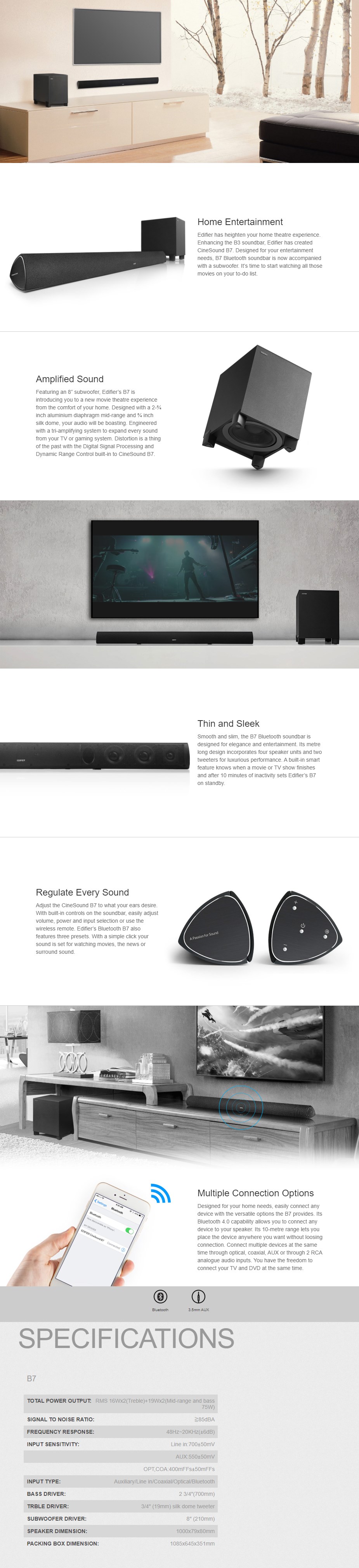 Edifier b7 cheap cinesound soundbar
